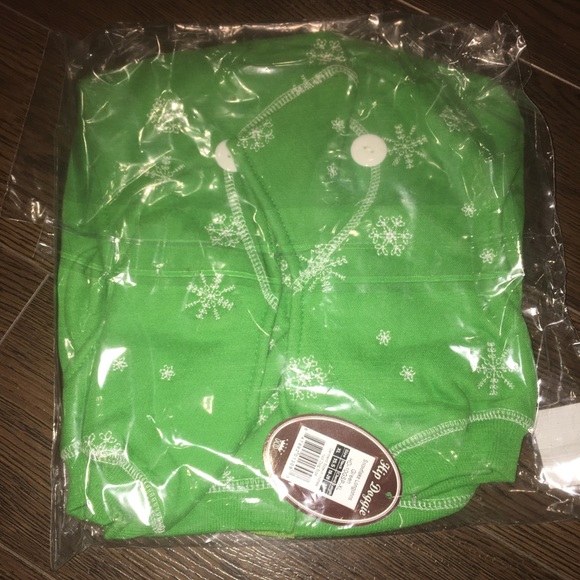 NEW Hip Doggie Green Snowflake Long Johns - Picture 4 of 6
